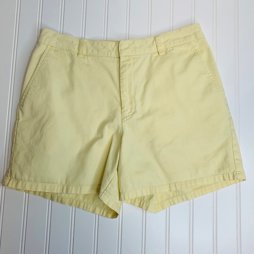 Tommy Hilfiger Pale Yellow Chino Shorts Sz 6